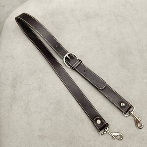 Dooney&Bourke Shoulder Bag Strap Dark Brown Leather Silver Hardware Replacement